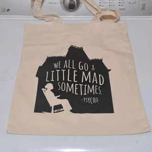 Psycho Horror Movie Canvas Tote Bag 14x16 NEW